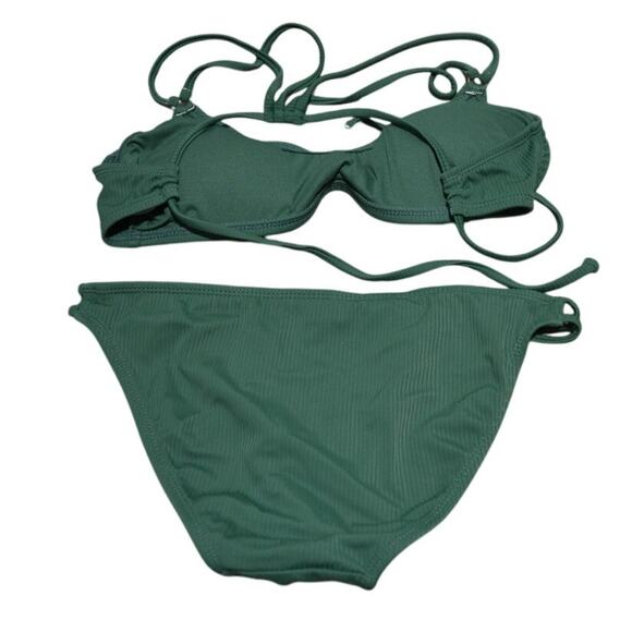 Xhilaration Green Bikini Bottoms Small Top is Medium - Picture 2 of 7